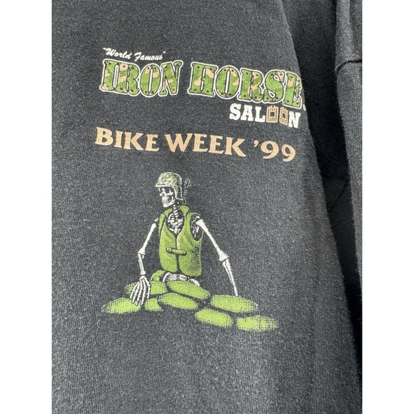 Vintage Iron Horse Saloon Bike Week 99 Long Sleeve Henley Size Xl - Picture 2 of 8